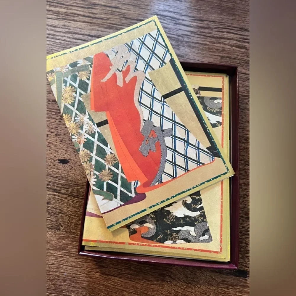 Vintage Kimono Screen Note Cards